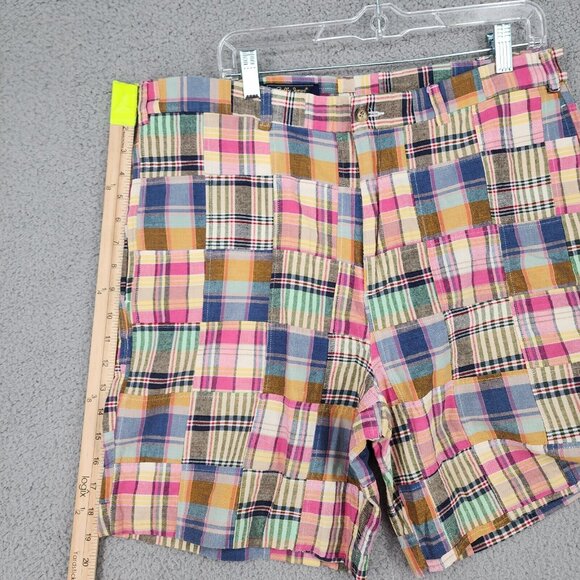 Bobby Jones Players Men's Patchwork Plaid Colorful Shorts Size 36 - Picture 6 of 15